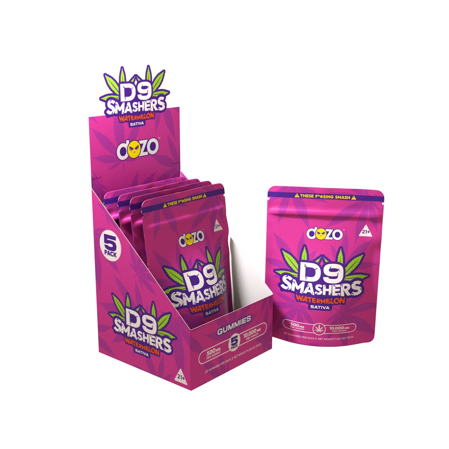 Dozo D9 Smashers Gummies 10,000mg 20ct (SINGLE)