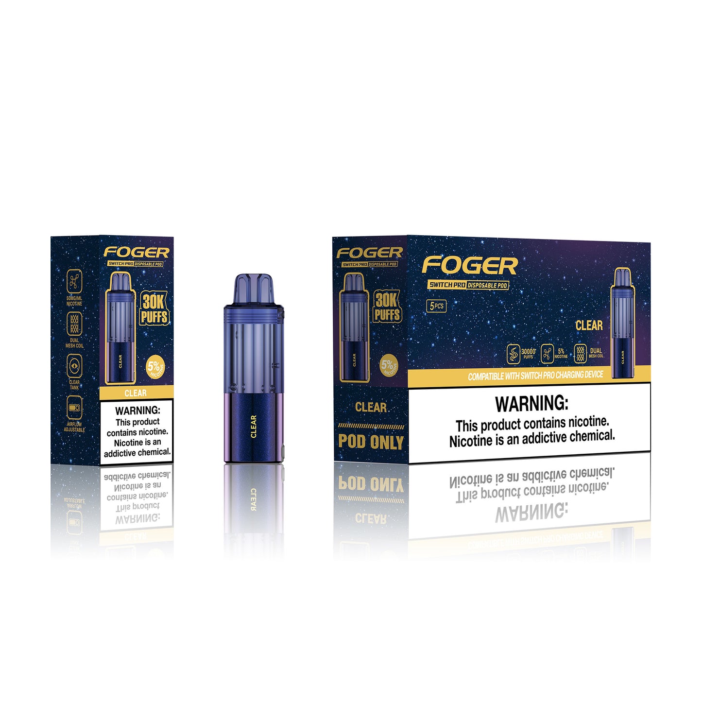 Foger Switch Pro Disposable Pod 19mL (5/pack)