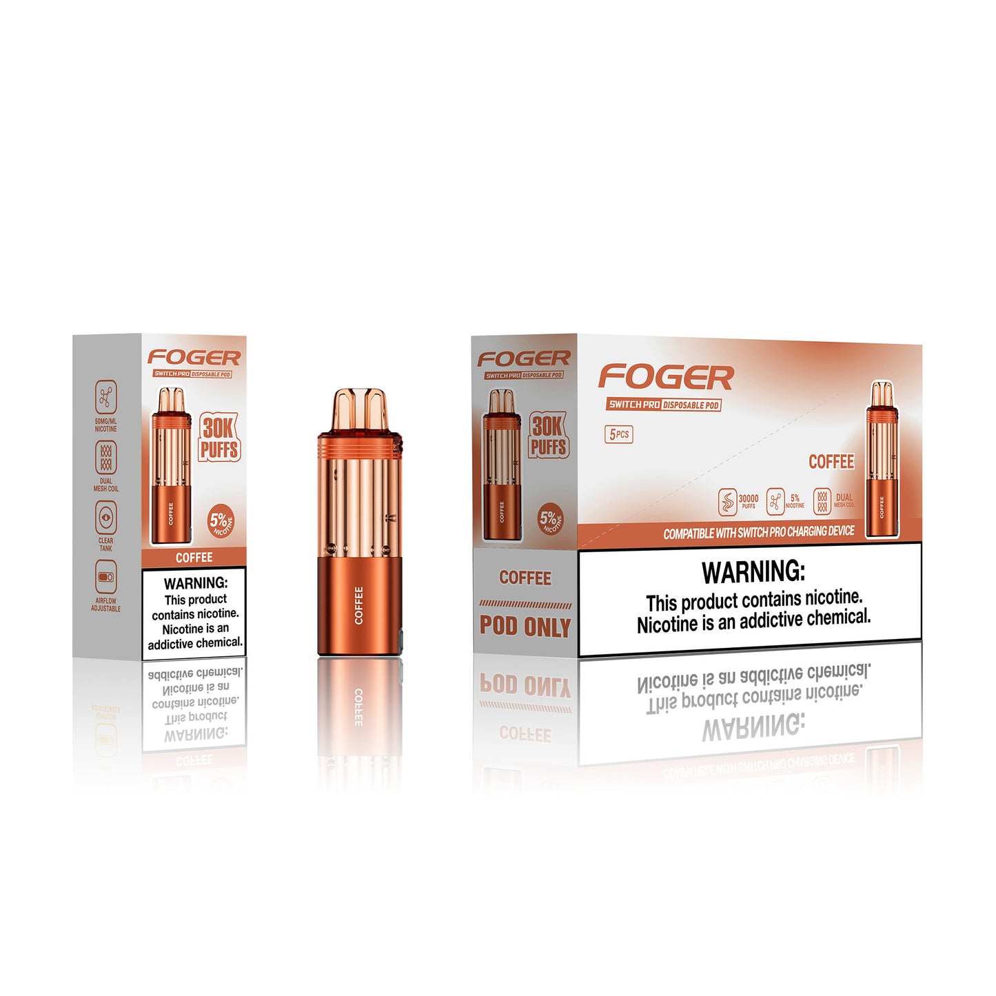 Foger Switch Pro Disposable Pod 19mL (5/pack)