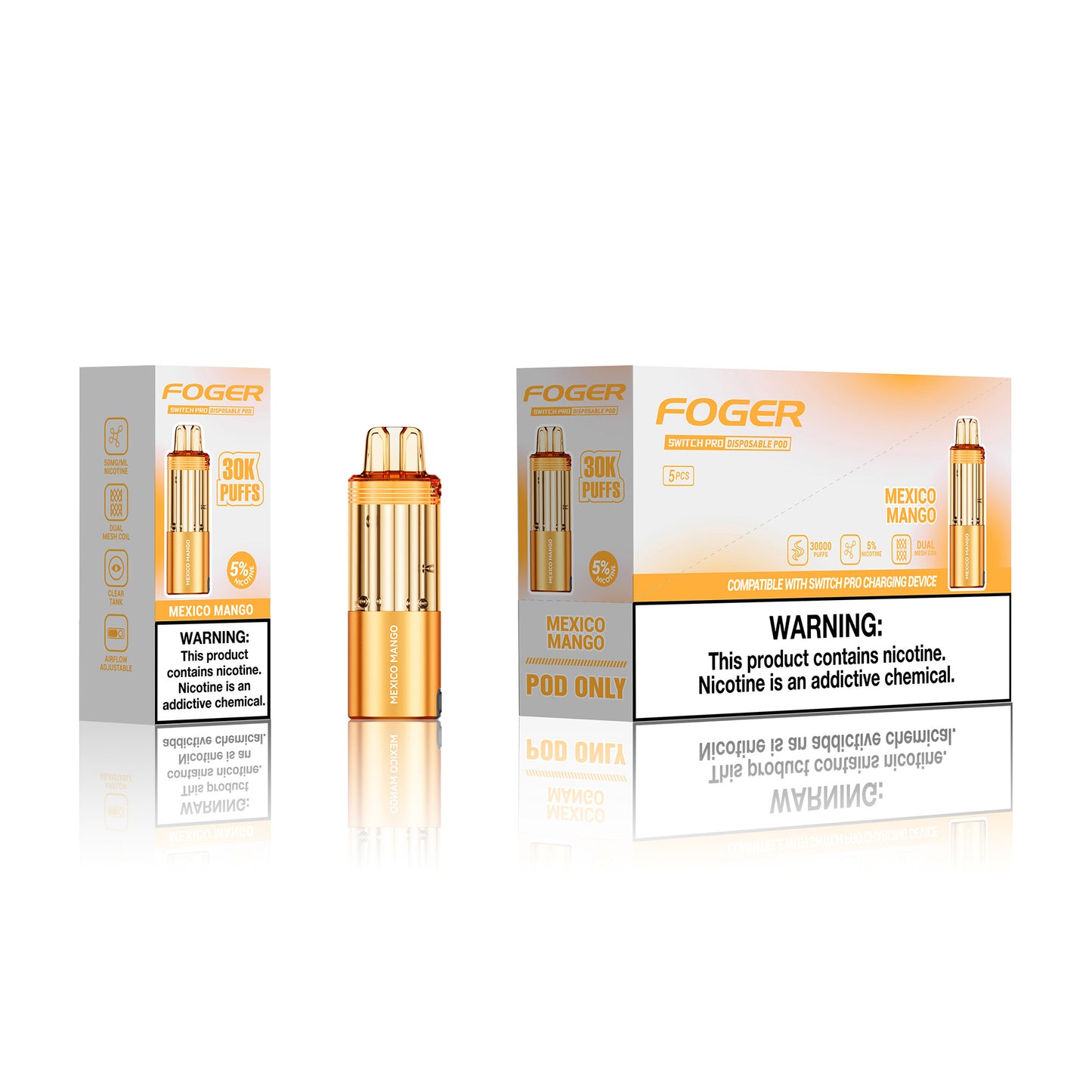 Foger Switch Pro Disposable Pod 19mL (5/pack)