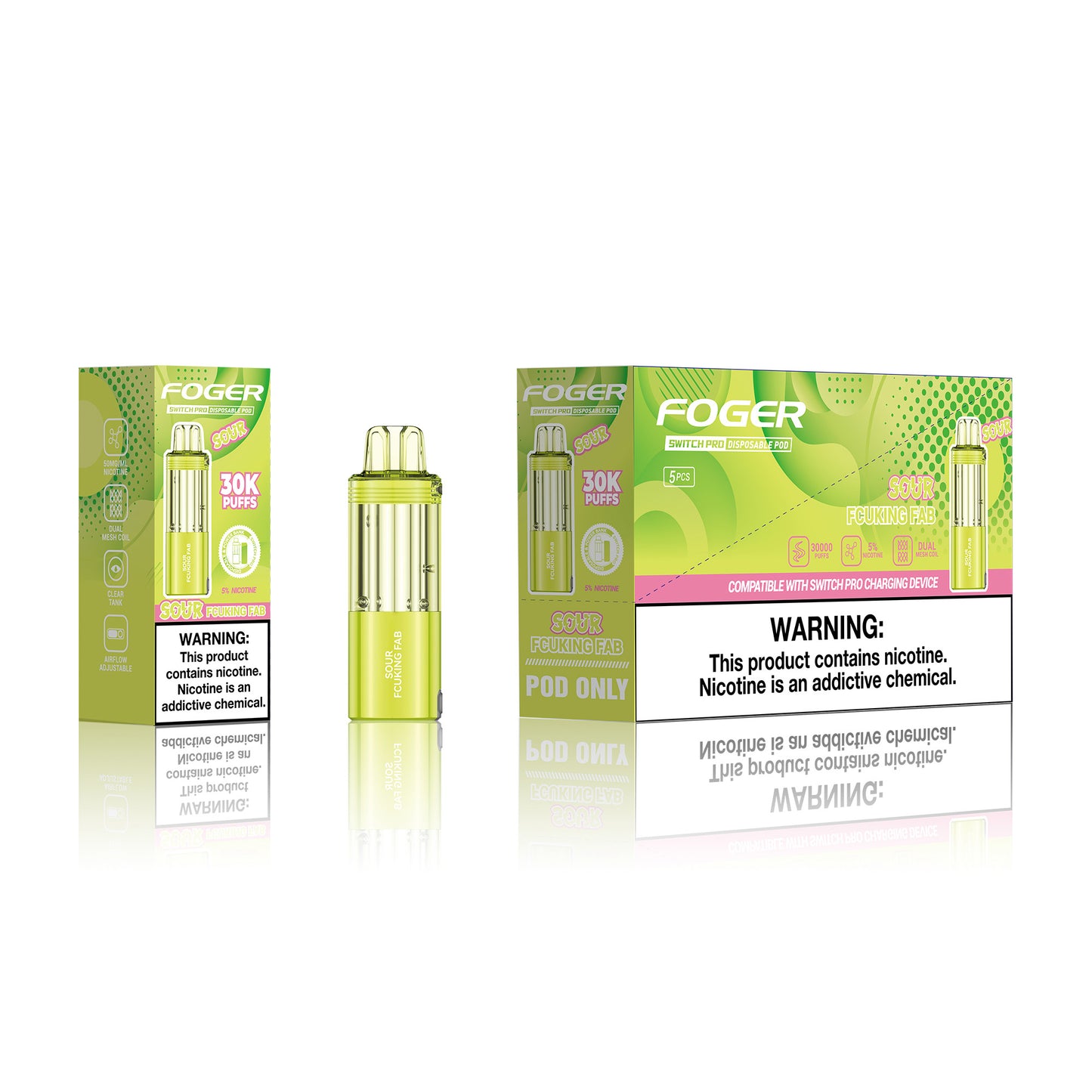 Foger Switch Pro Disposable Pod 19mL (5/pack)