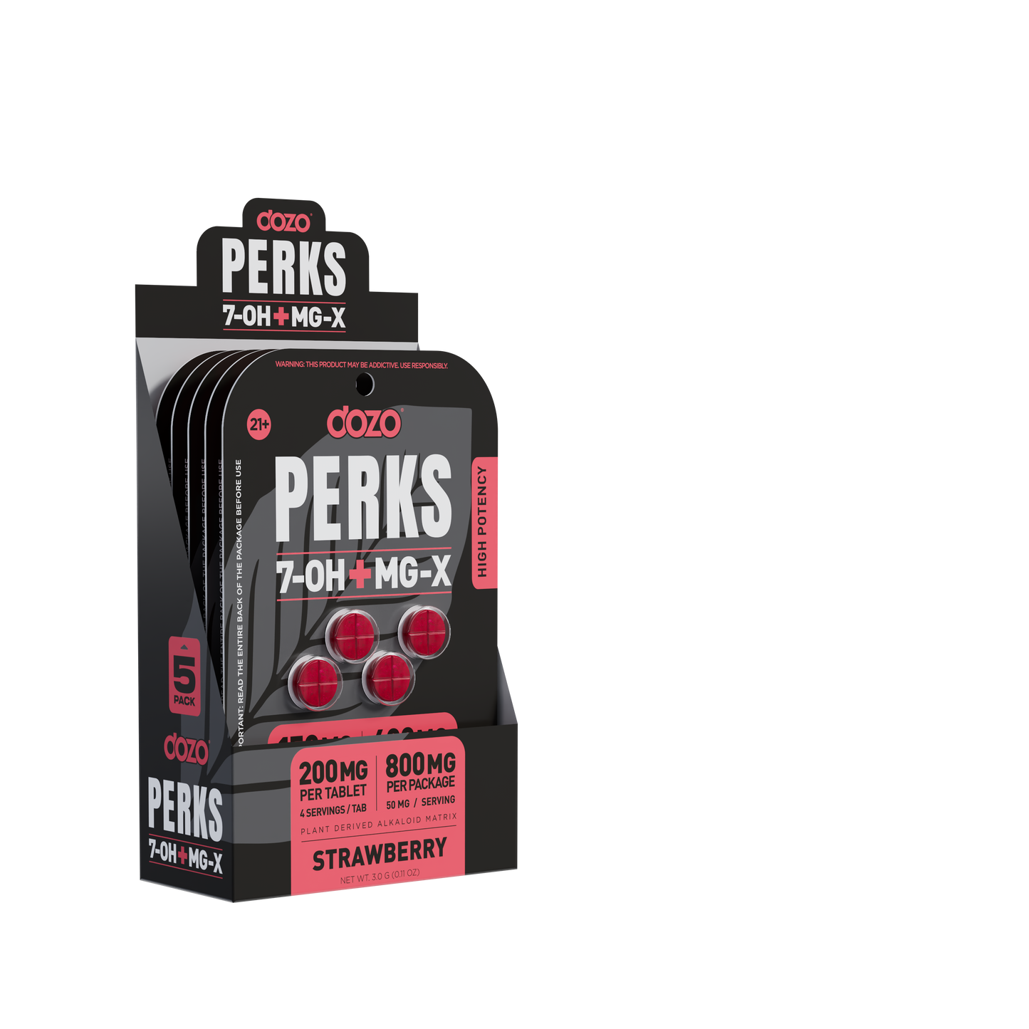 Dozo 7-Hydroxy + MG-X Perks Tablet 4ct 200mg (SINGLE)