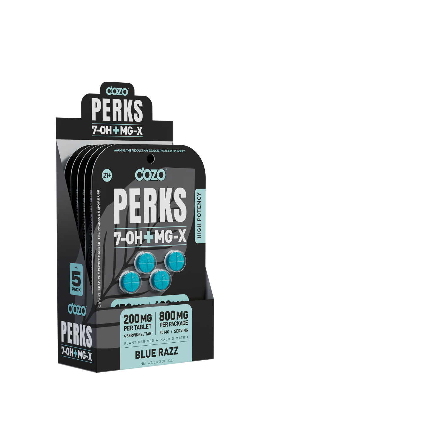 Dozo 7-Hydroxy + MG-X Perks Tablet 4ct 200mg (SINGLE)