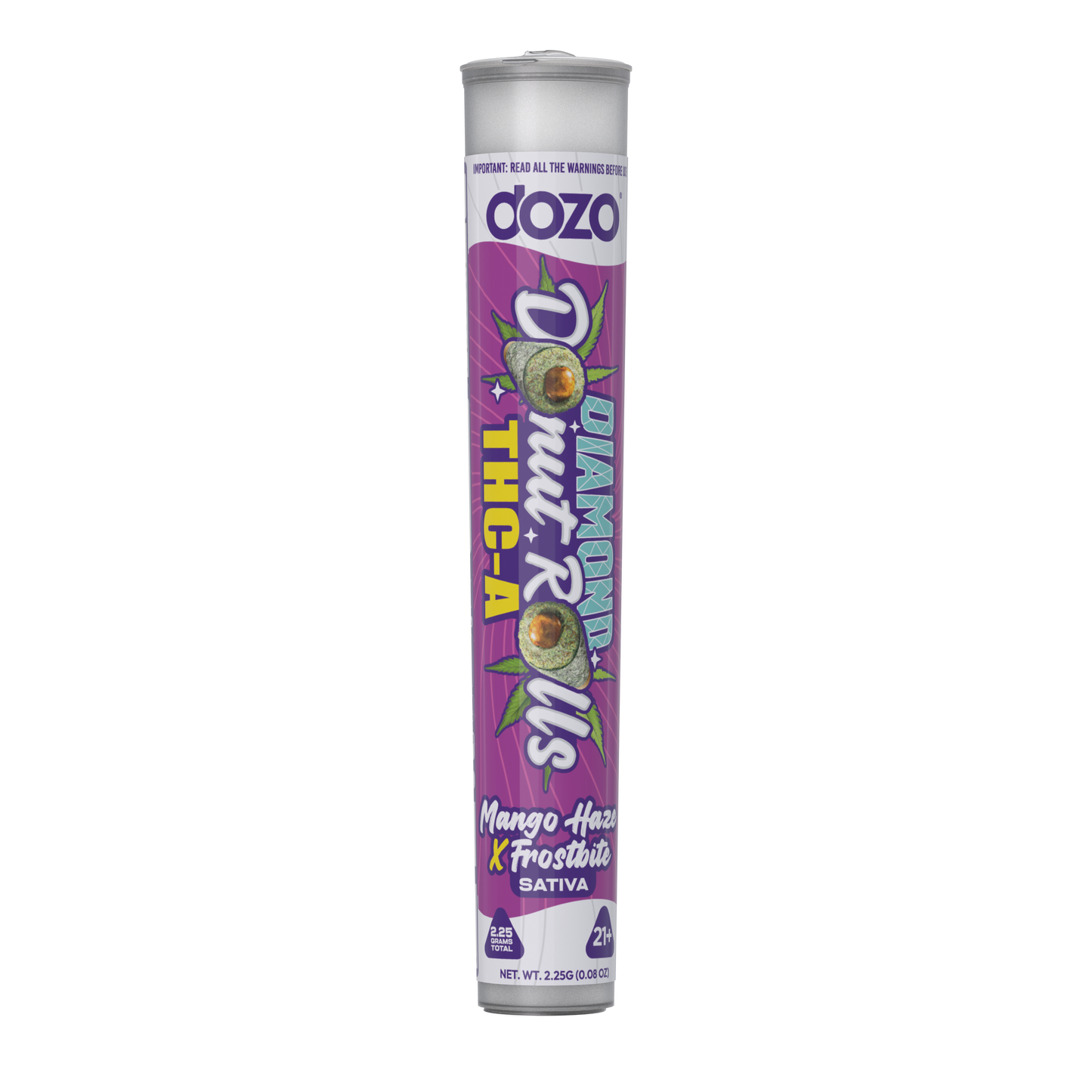 Dozo Diamond Donut THC-A Pre Roll 2.25g (20/pack)