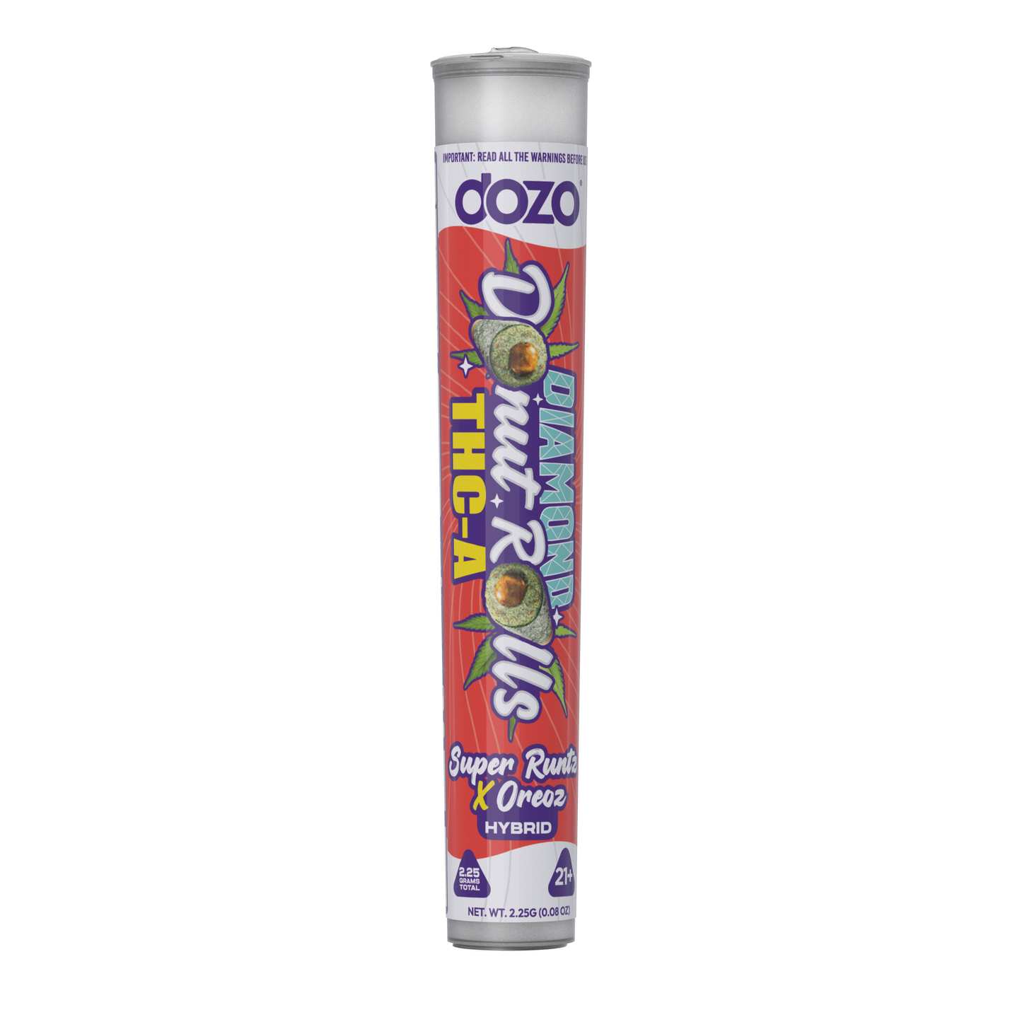 Dozo Diamond Donut THC-A Pre Roll 2.25g (20/pack)