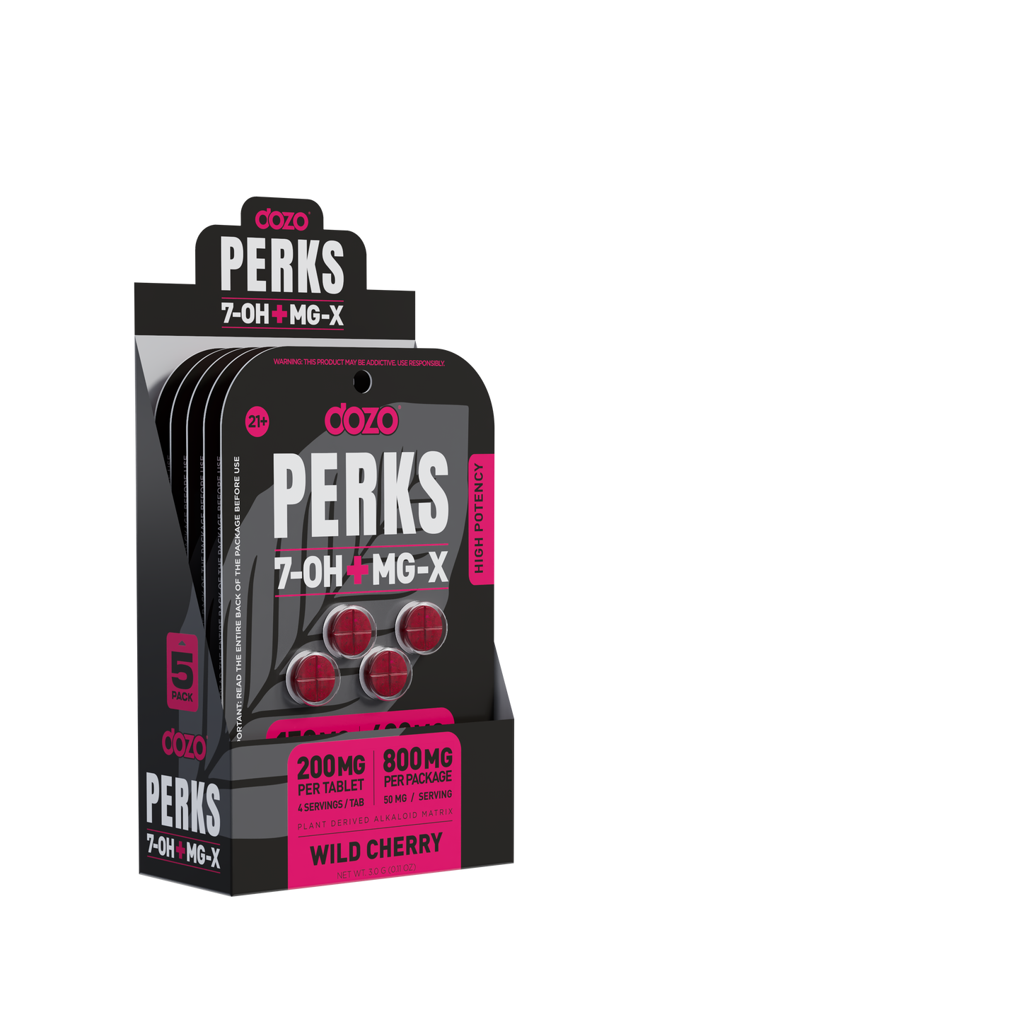 Dozo 7-Hydroxy + MG-X Perks Tablet 4ct 200mg (SINGLE)
