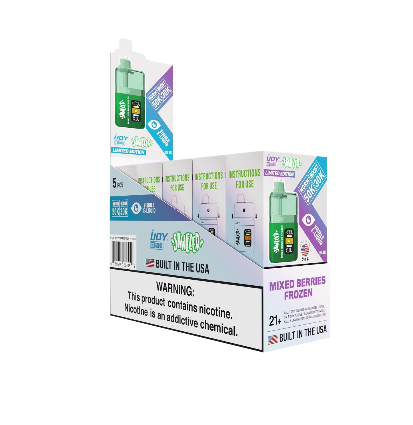 iJoy XP 50K x Skwezed Disposable 20mL (5/pack) [TX Compliant] [DROPSHIP]