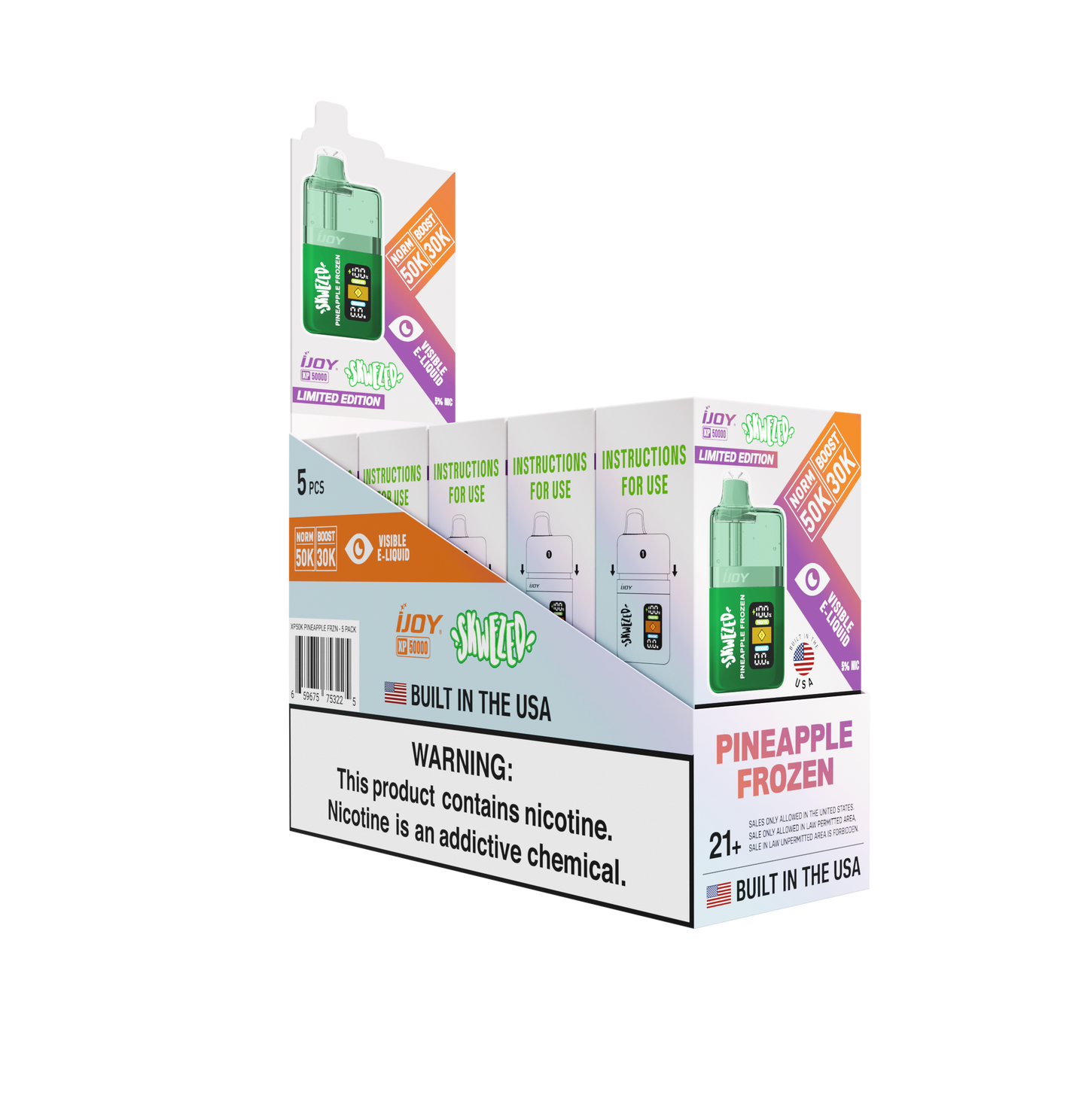 iJoy XP 50K x Skwezed Disposable 20mL (5/pack) [TX Compliant] [DROPSHIP]