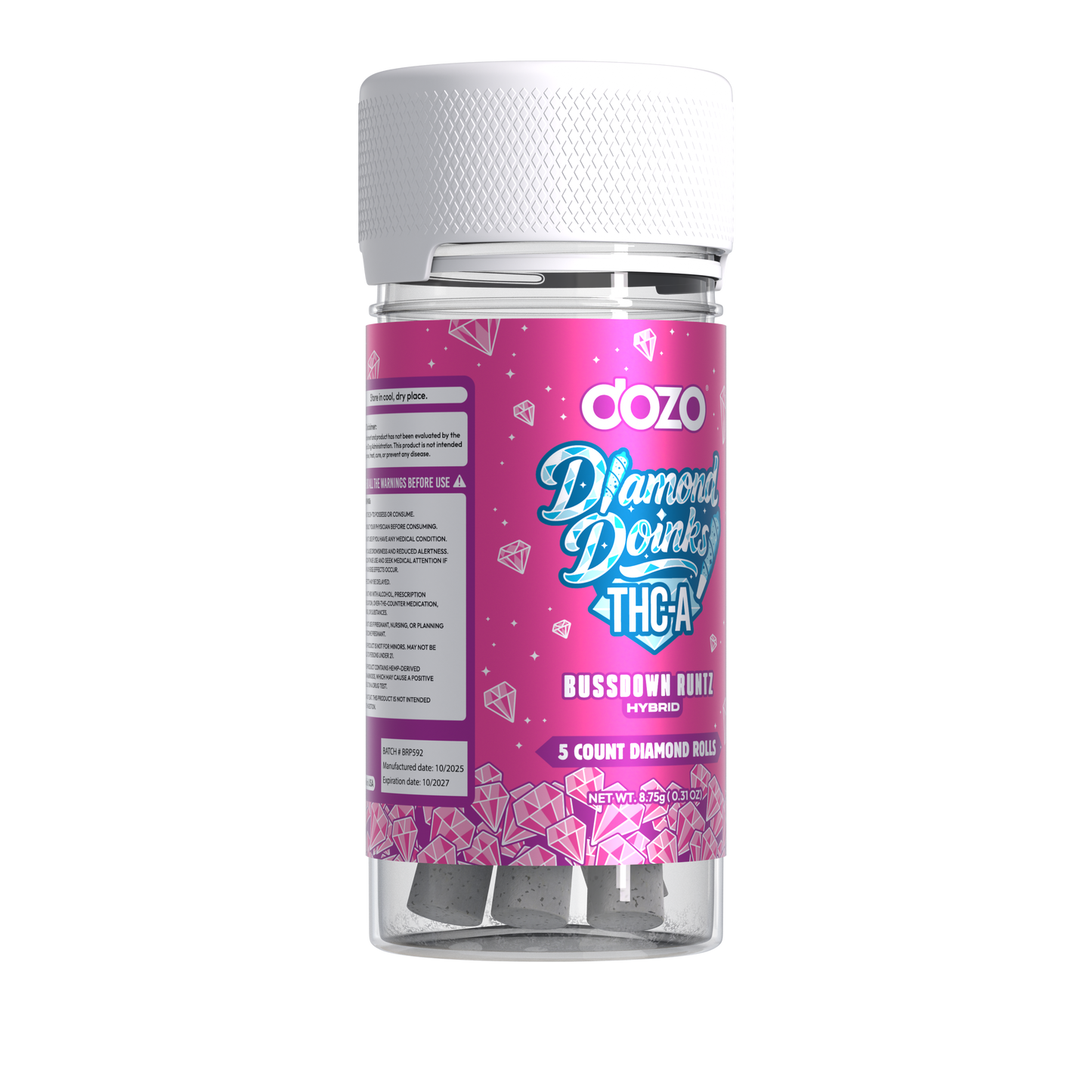 Dozo THC-A Diamond Doinks Pre Roll 5ct 1.75g (SINGLE)