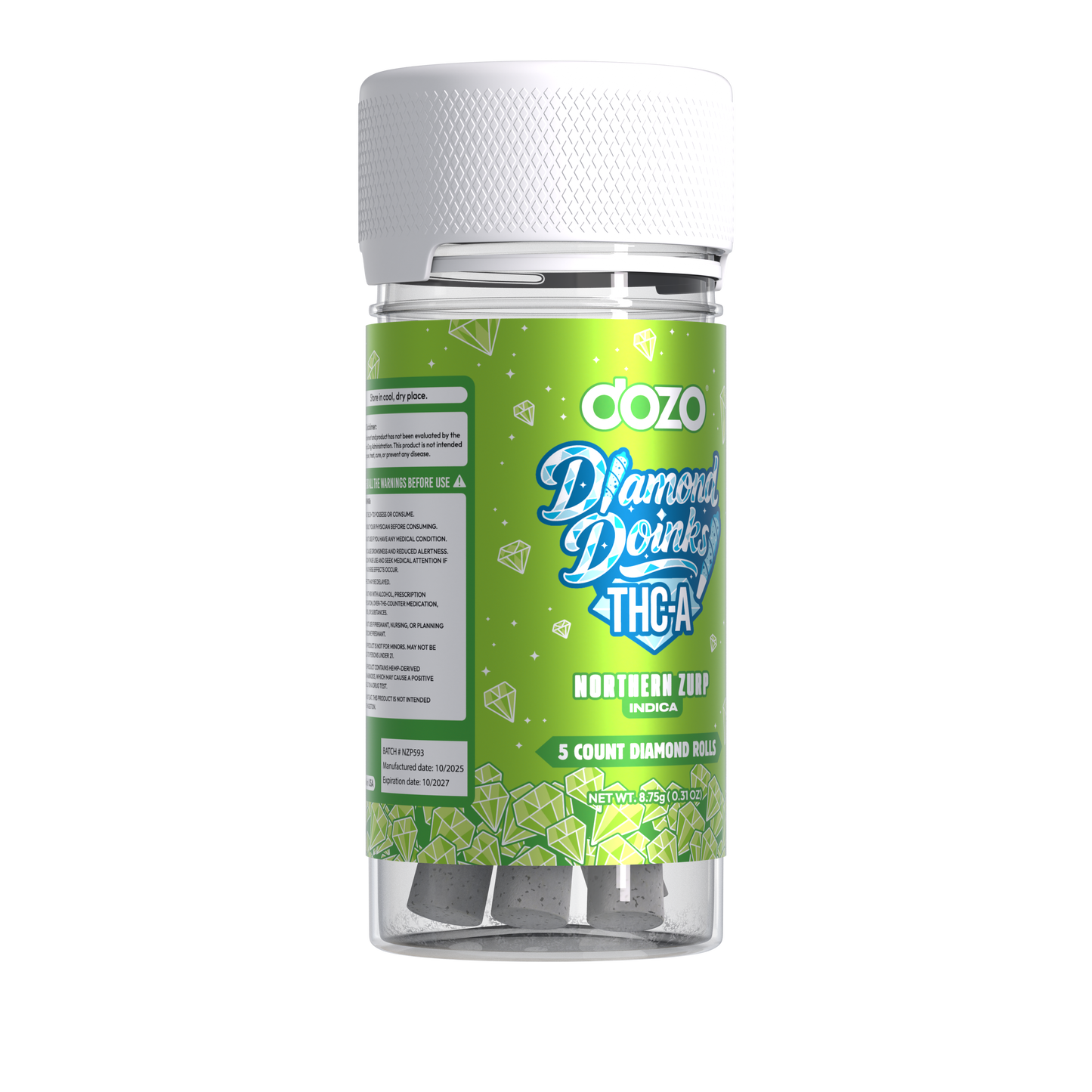 Dozo THC-A Diamond Doinks Pre Roll 5ct 1.75g (SINGLE)