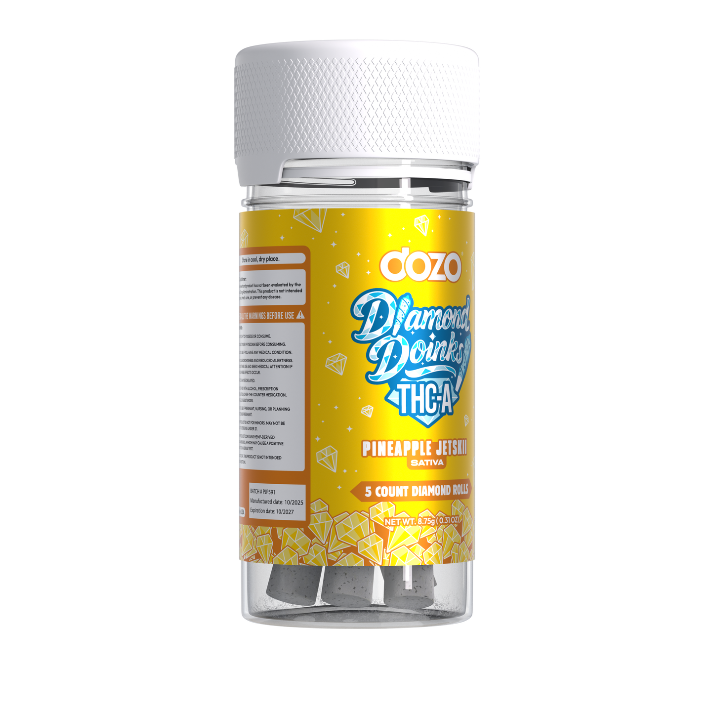 Dozo THC-A Diamond Doinks Pre Roll 5ct 1.75g (SINGLE)