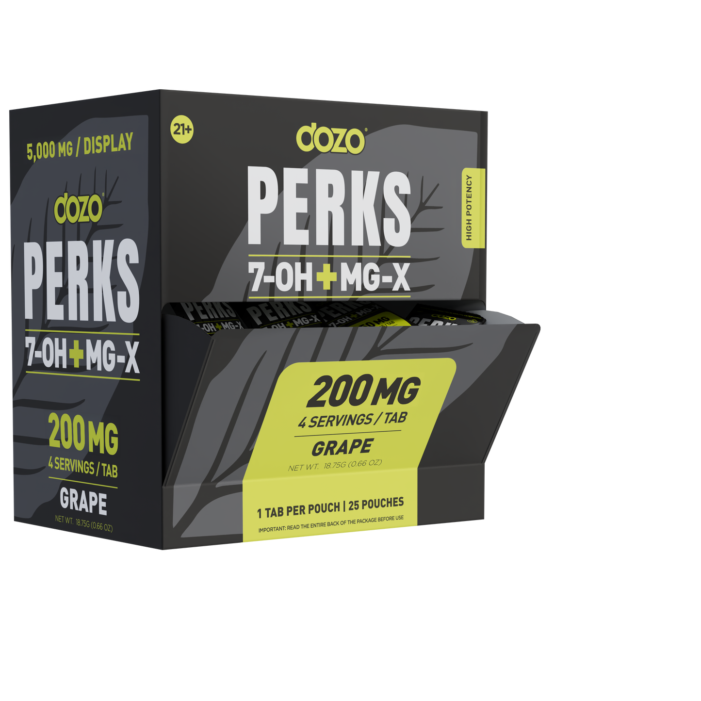 Dozo 7-Hydroxy + MG-X Perks Tablet 1ct 200mg (25/pack)