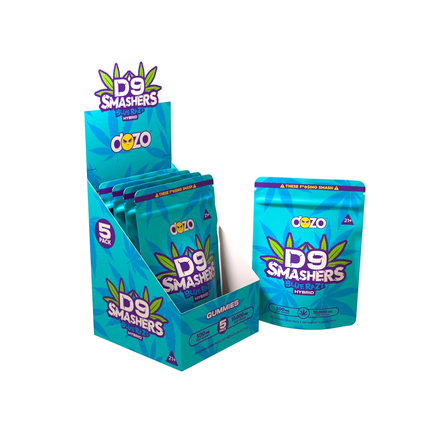 Dozo D9 Smashers Gummies 10,000mg 20ct (SINGLE)