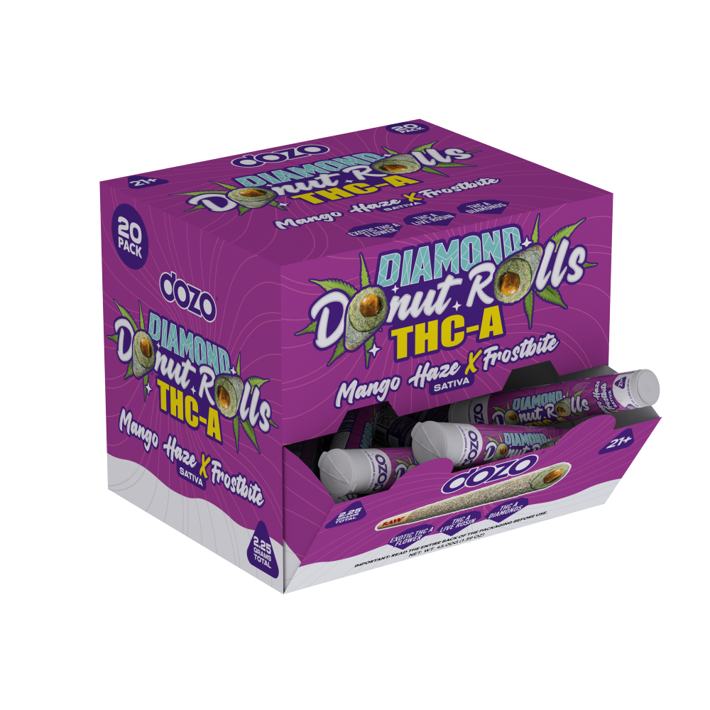 Dozo Diamond Donut THC-A Pre Roll 2.25g (20/pack)