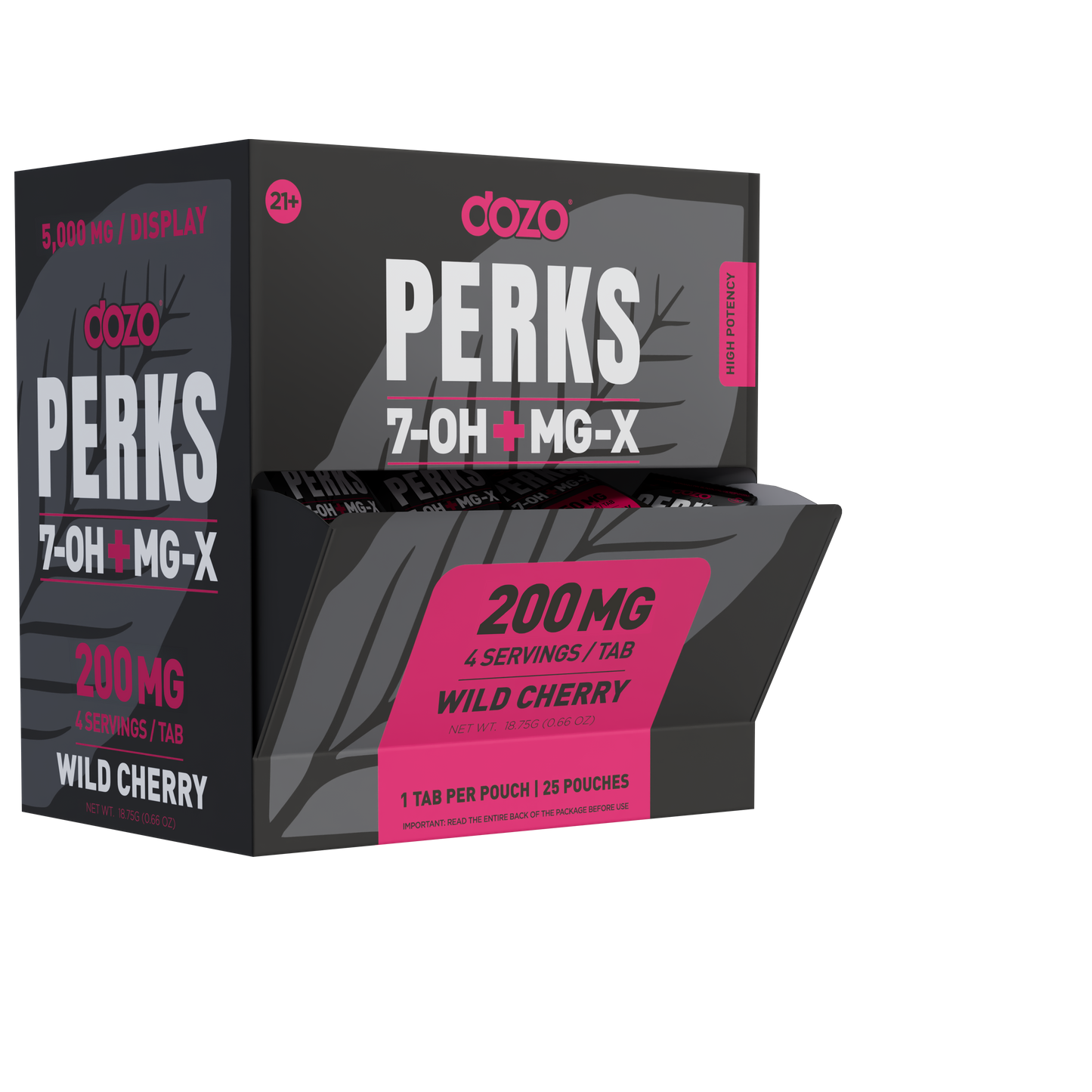Dozo 7-Hydroxy + MG-X Perks Tablet 1ct 200mg (25/pack)