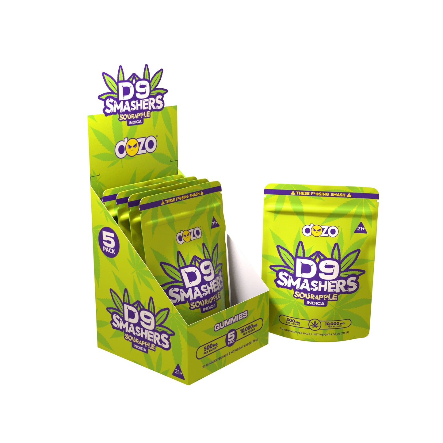 Dozo D9 Smashers Gummies 10,000mg 20ct (SINGLE)