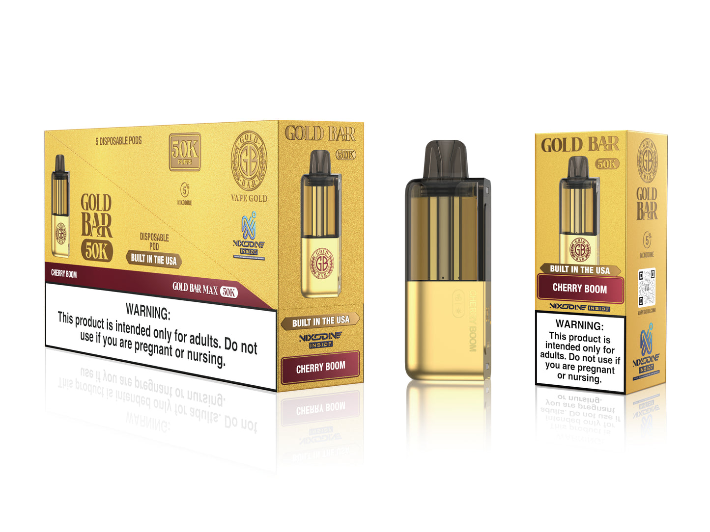 Gold Bar Max 50K Nixodine Disposable Pod (5/pack)