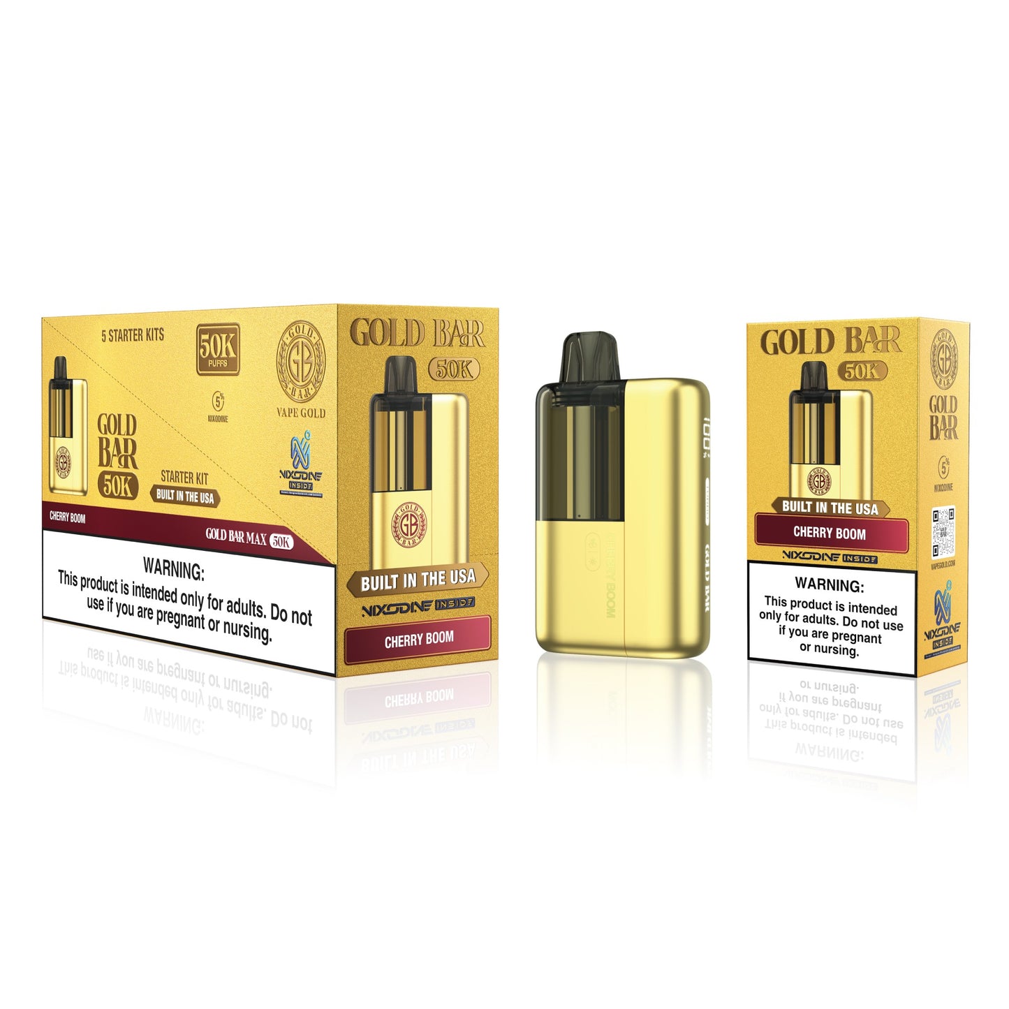 Gold Bar Max 50K Nixodine Disposable Kit (5/pack)