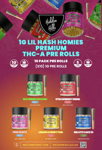 Hidden Hills Club Lil Hash Homies THCA Pre Roll 1g 10ct (SINGLE)