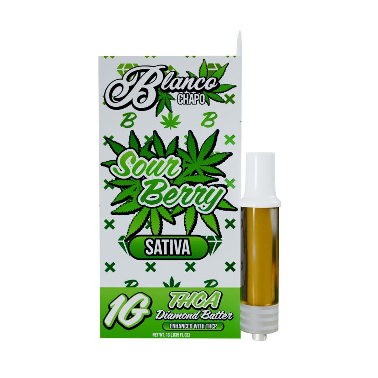 Chapo Blanco THC-A Diamond Batter Cartridge 1g (6/Pack) [DROPSHIP]