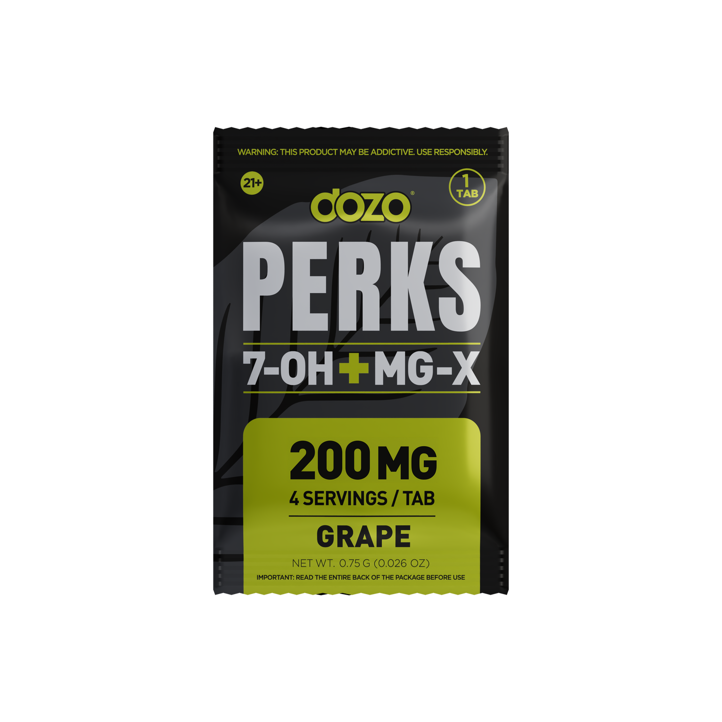 Dozo 7-Hydroxy + MG-X Perks Tablet 1ct 200mg (25/pack)