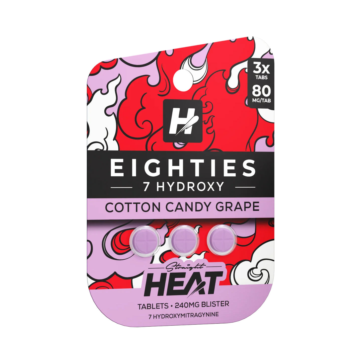 Straight Heat 7Hydroxy Eighties Tabs 80mg 3ct (SINGLE)
