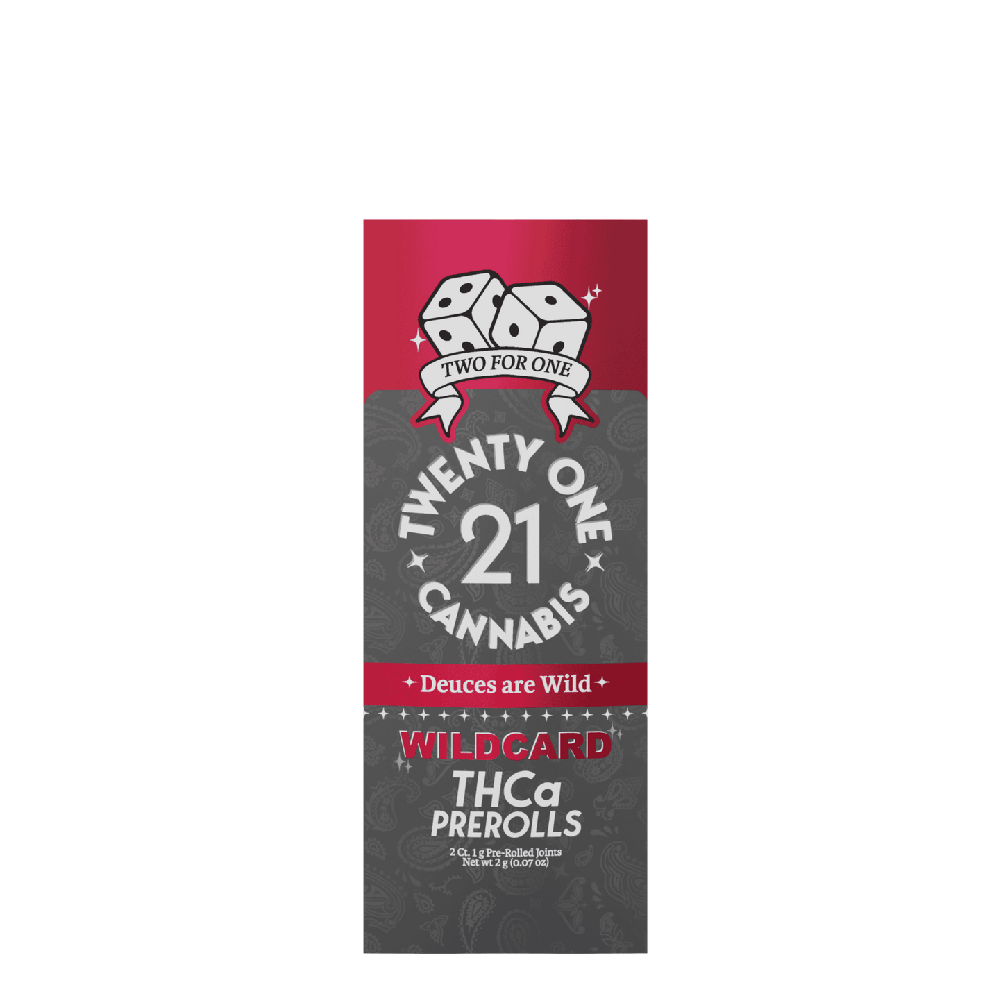 Twenty One THC-A Pre Roll 1g 2ct (15/pack) [DROPSHIP]