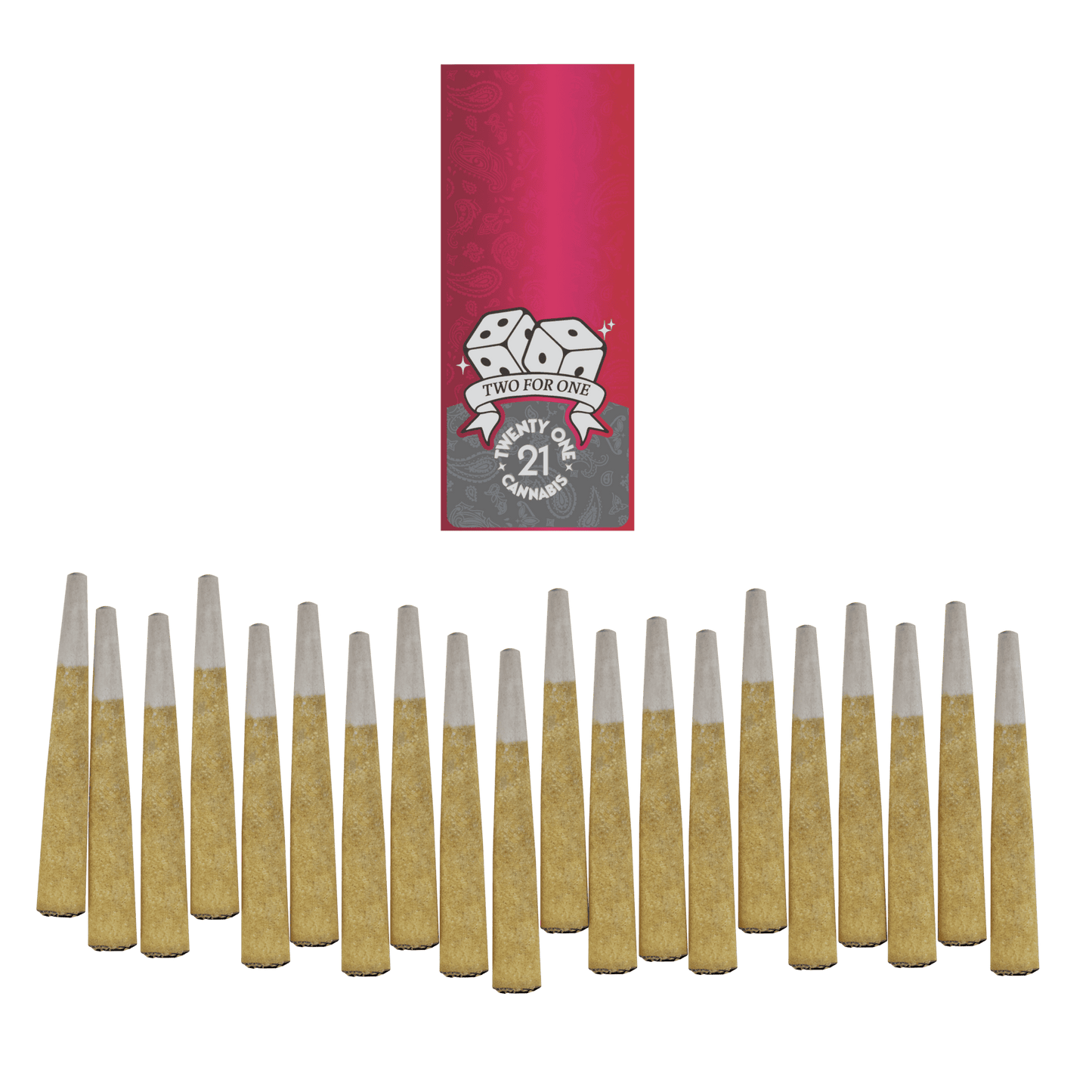 Twenty One THC-A Pre Roll 1g 2ct (15/pack) [DROPSHIP]