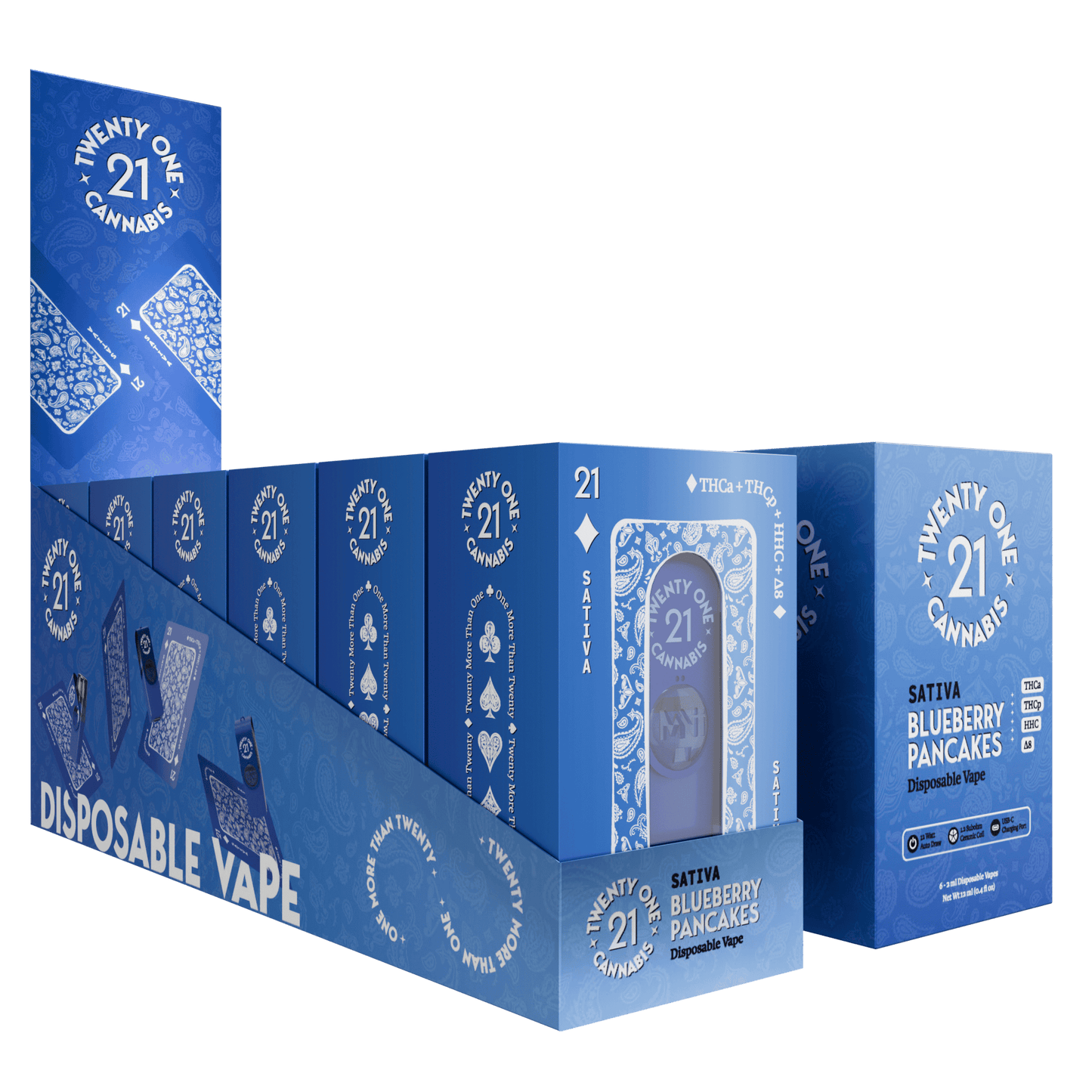 Twenty One THC-A + THC-P Disposable 2mL (6/pack) [DROPSHIP]