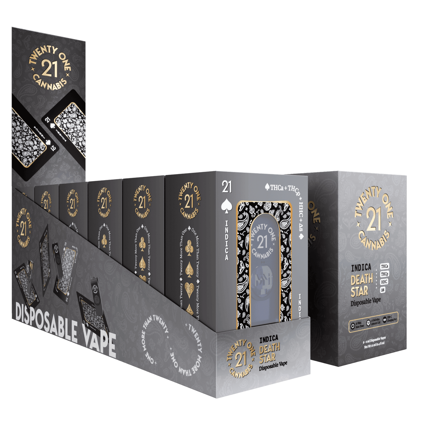 Twenty One THC-A + THC-P Disposable 2mL (6/pack) [DROPSHIP]