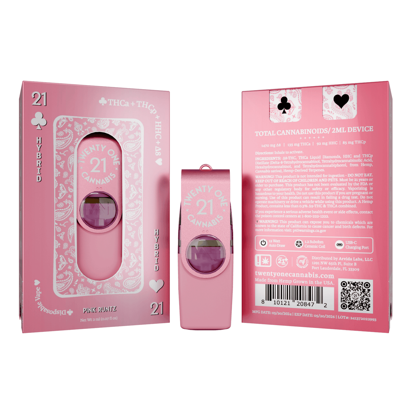 Twenty One THC-A + THC-P Disposable 2mL (6/pack) [DROPSHIP]