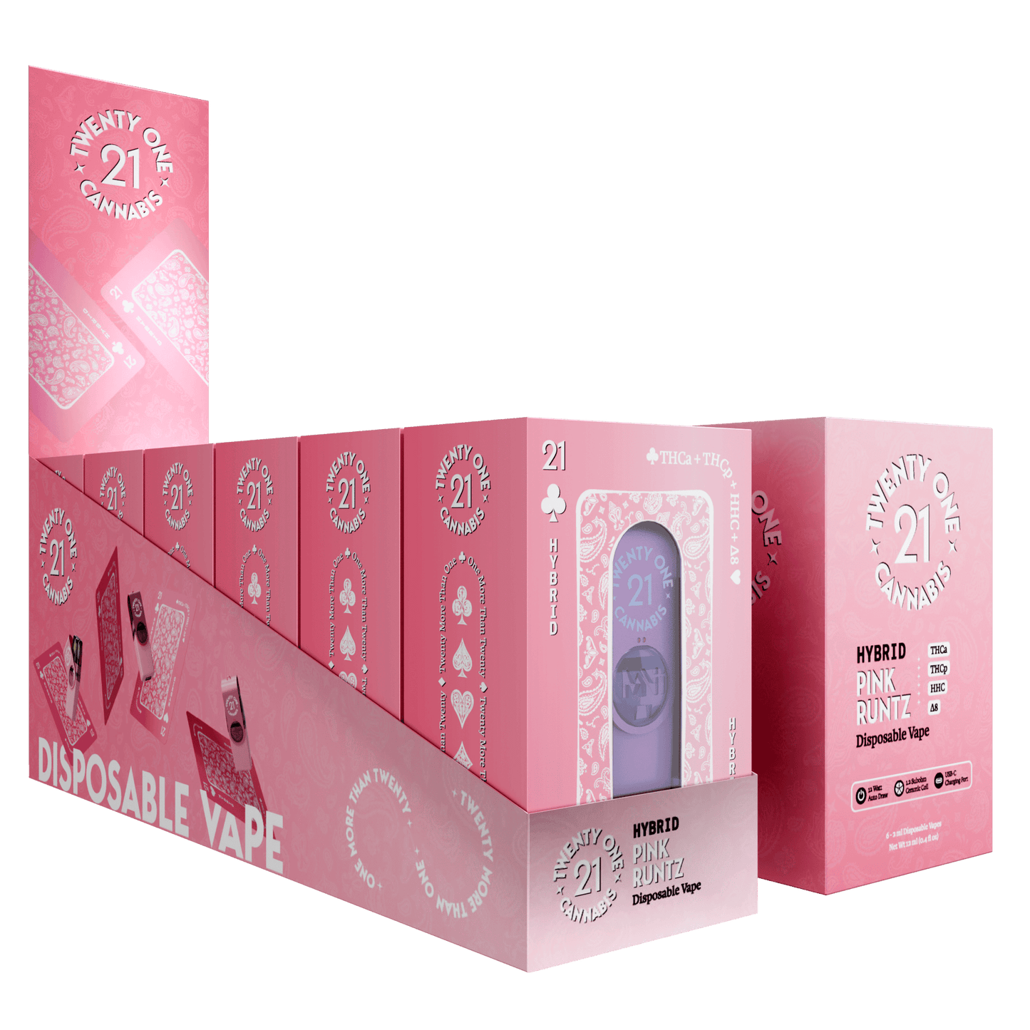 Twenty One THC-A + THC-P Disposable 2mL (6/pack) [DROPSHIP]