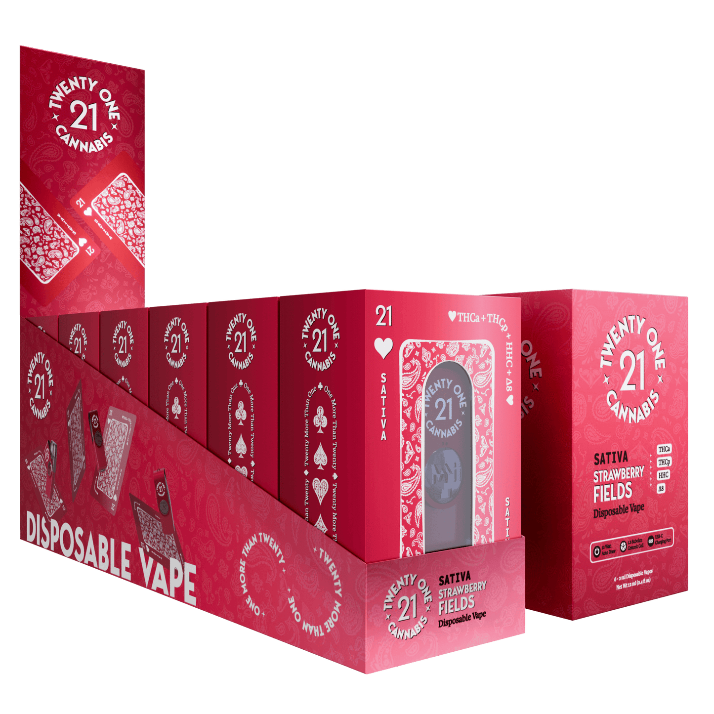 Twenty One THC-A + THC-P Disposable 2mL (6/pack) [DROPSHIP]