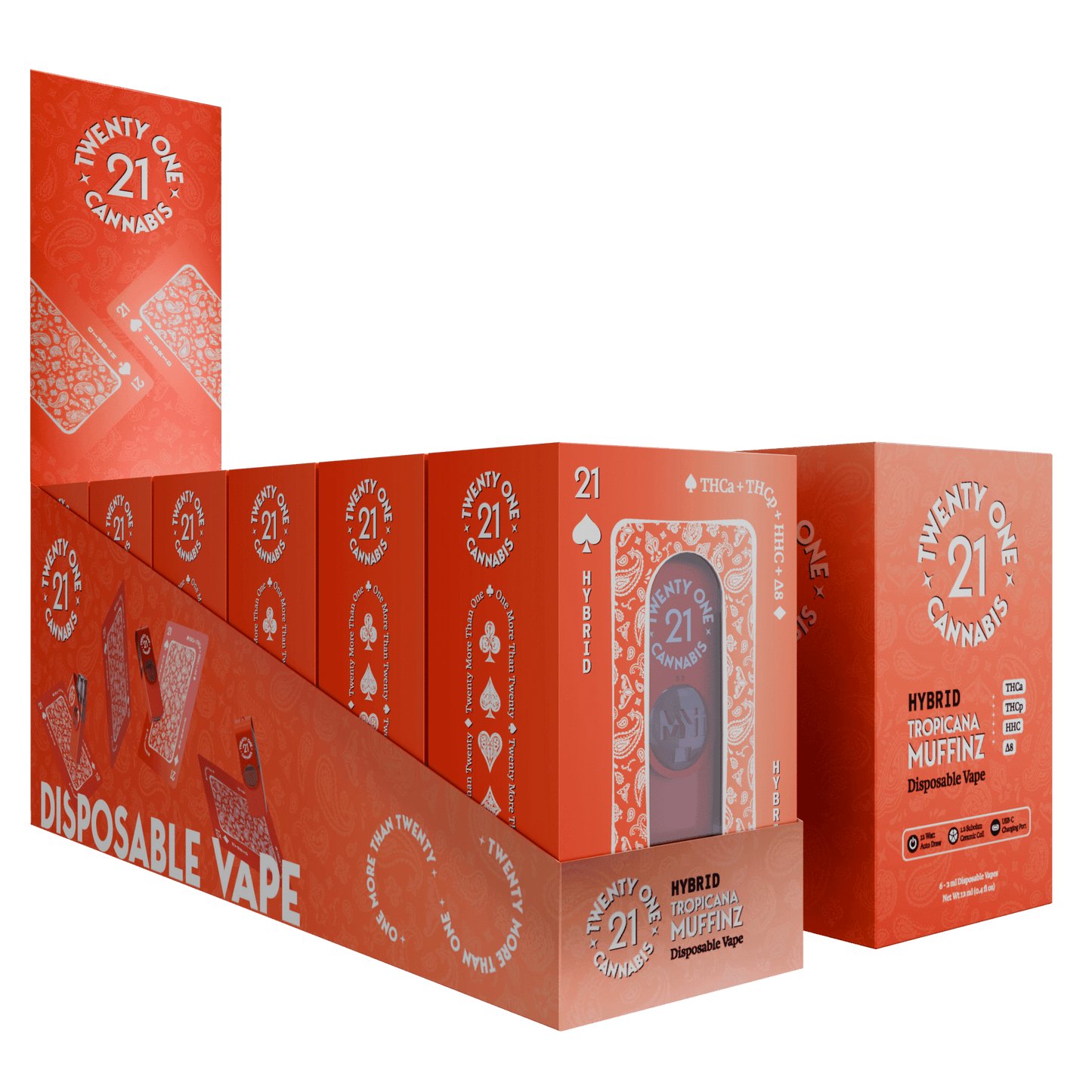 Twenty One THC-A + THC-P Disposable 2mL (6/pack) [DROPSHIP]