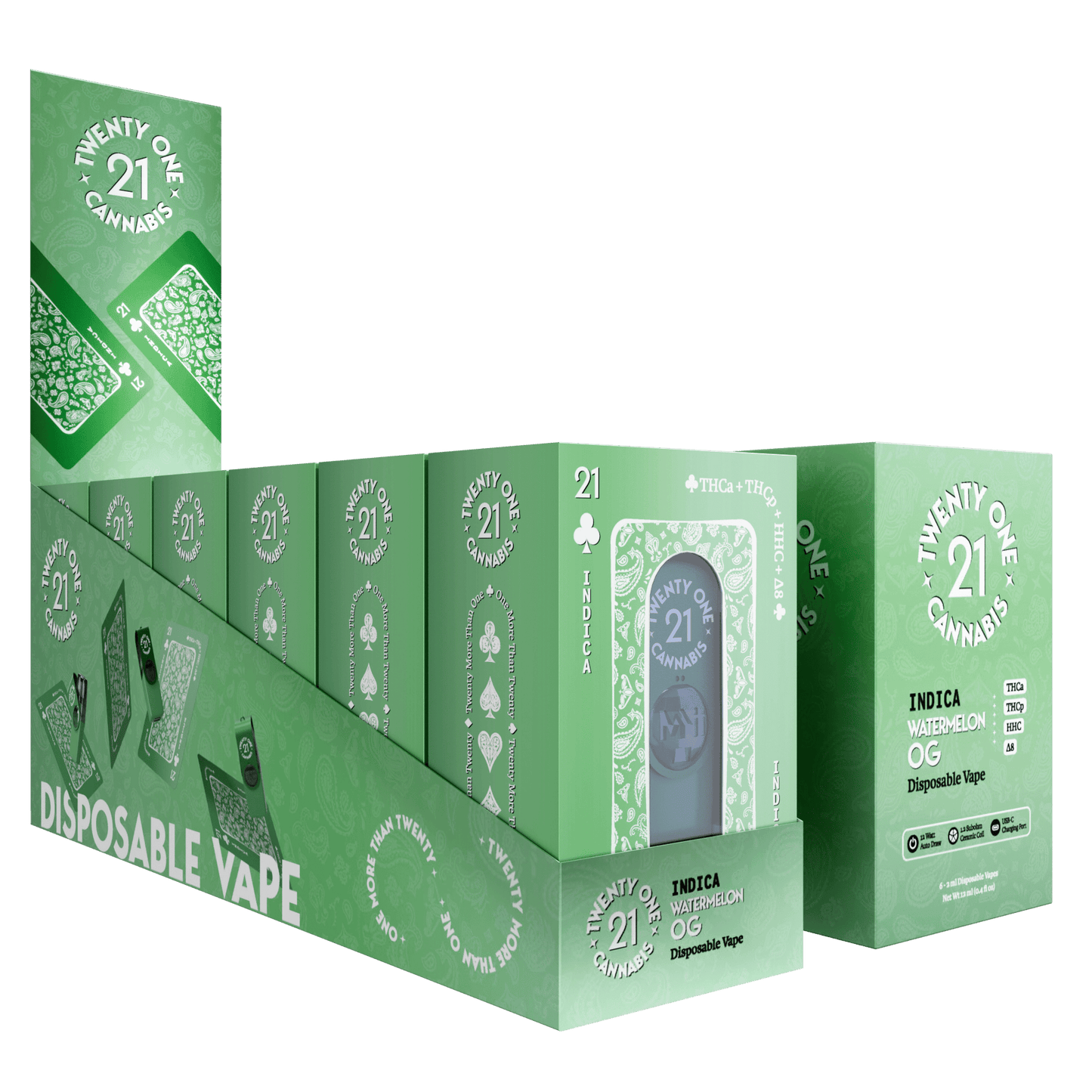 Twenty One THC-A + THC-P Disposable 2mL (6/pack) [DROPSHIP]