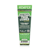 Hemper Ultra Thin Pre-Rolled Cones French Unbleached Paper 1 1/4 Size 6ct (24/pack)