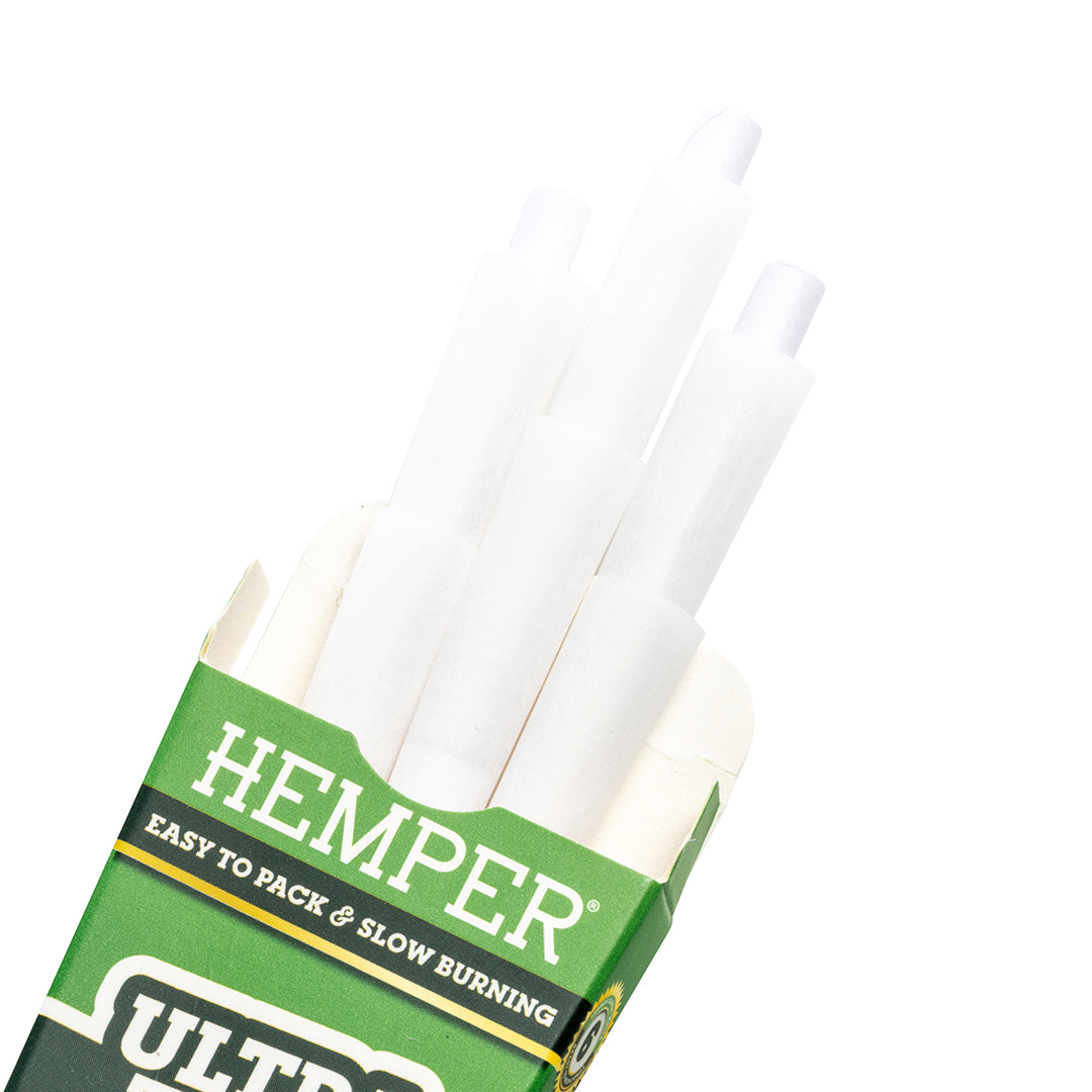 Hemper Ultra Thin Pre-Rolled Cones French Unbleached Paper 1 1/4 Size 6ct (24/pack)
