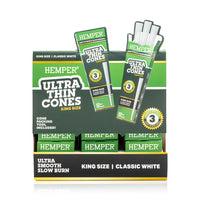 Hemper Ultra Thin Pre-Rolled Cones French Unbleached Paper King Size 3ct (24/pack)