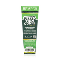 Hemper Ultra Thin Pre-Rolled Cones French Unbleached Paper King Size 3ct (24/pack)