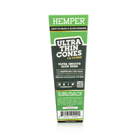 Hemper Ultra Thin Pre-Rolled Cones French Unbleached Paper 1 1/4 Size 6ct (24/pack)