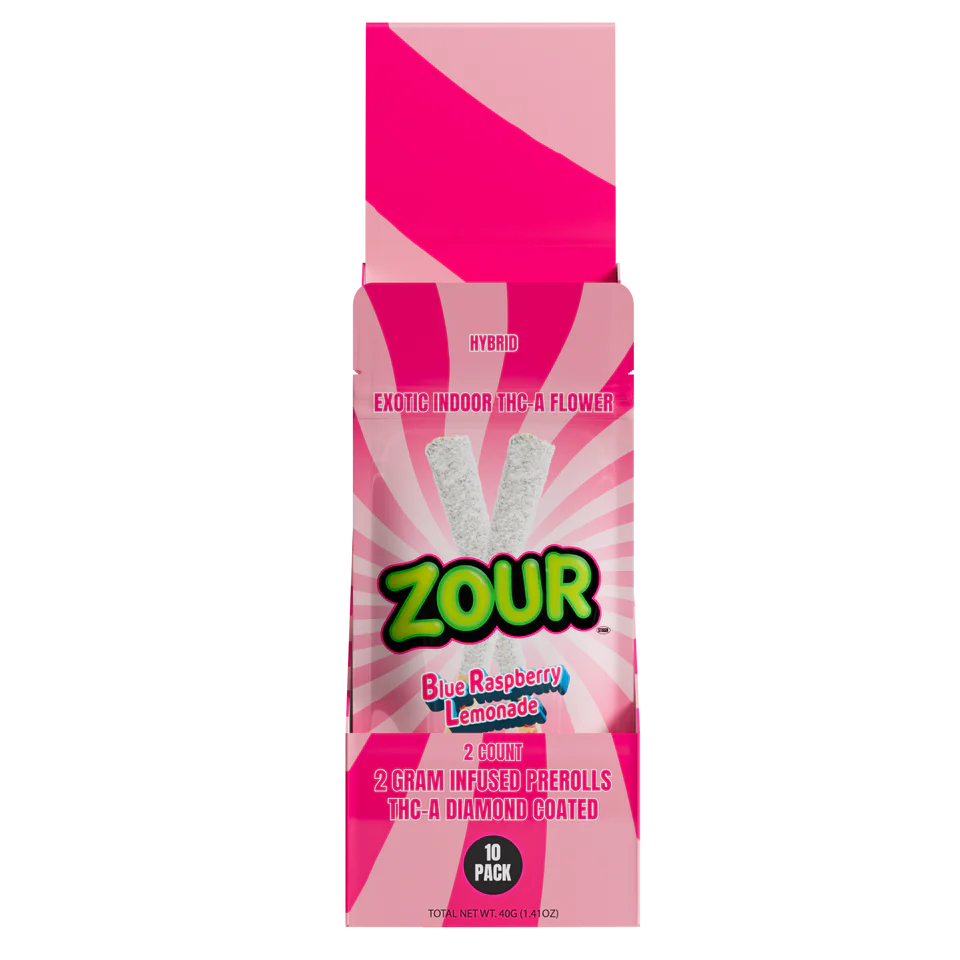 Zour Stash THC-A Diamond Coated Pre Roll 2g 2ct (SINGLE)