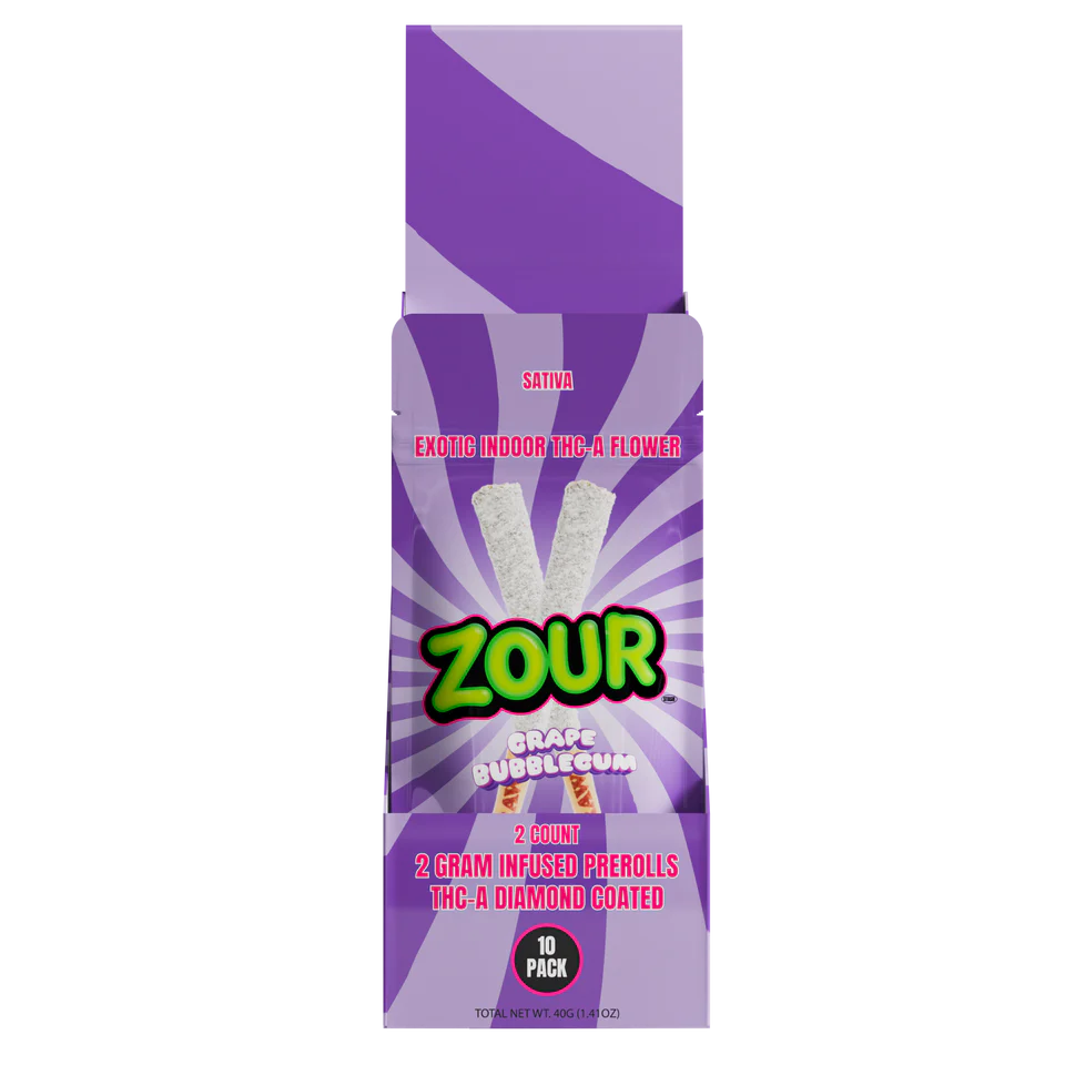 Zour Stash THC-A Diamond Coated Pre Roll 2g 2ct (SINGLE)