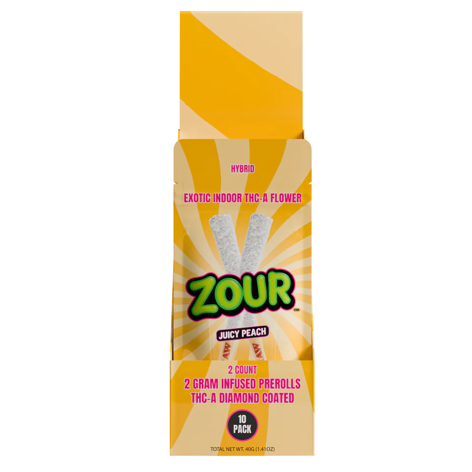 Zour Stash THC-A Diamond Coated Pre Roll 2g 2ct (SINGLE)