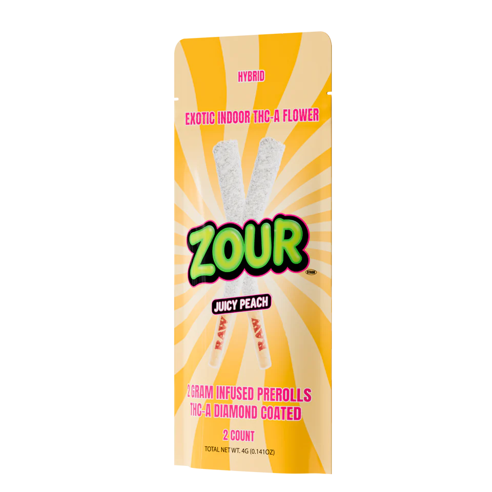Zour Stash THC-A Diamond Coated Pre Roll 2g 2ct (SINGLE)