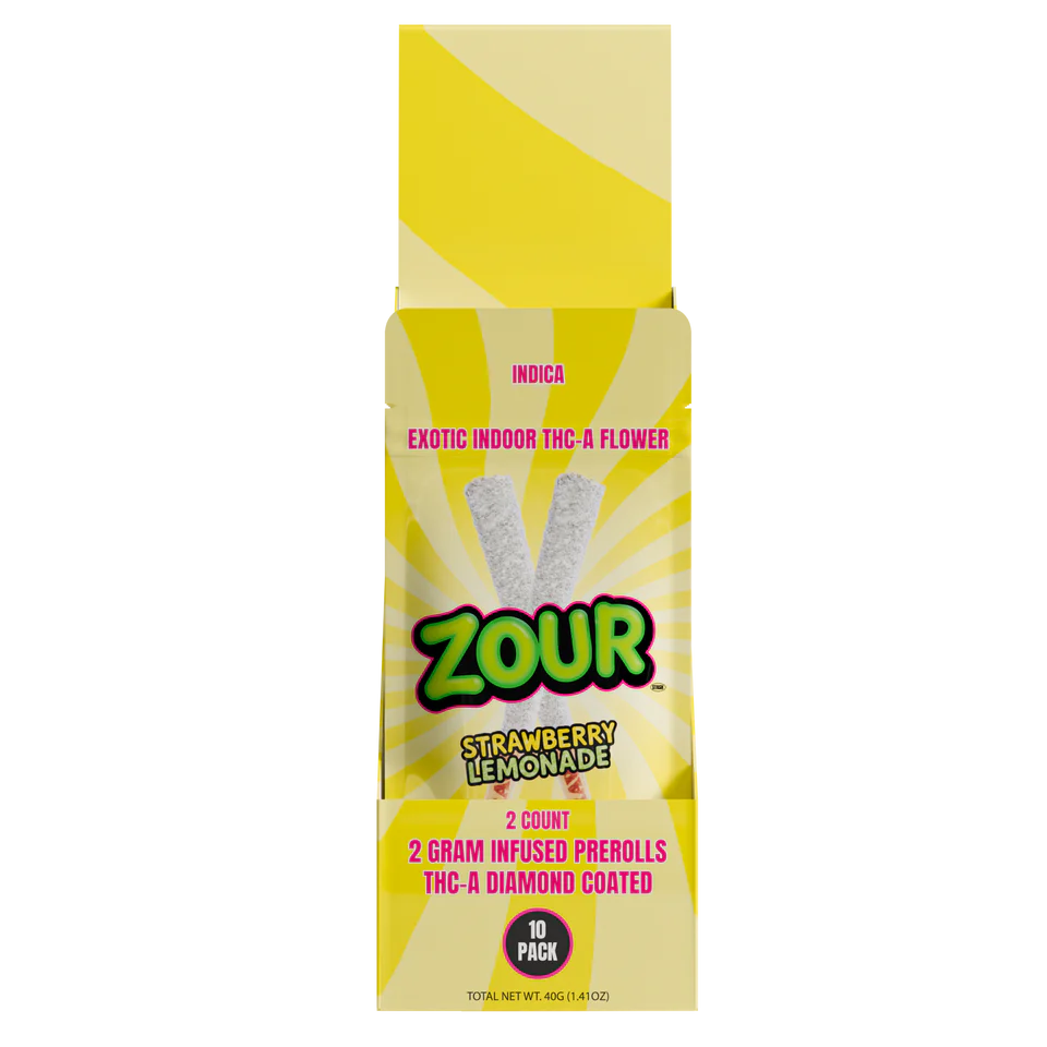 Zour Stash THC-A Diamond Coated Pre Roll 2g 2ct (SINGLE)