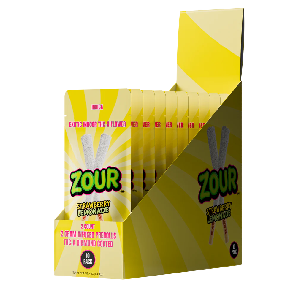 Zour Stash THC-A Diamond Coated Pre Roll 2g 2ct (SINGLE)
