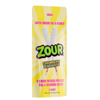 Zour Stash THC-A Diamond Coated Pre Roll 2g 2ct (SINGLE)