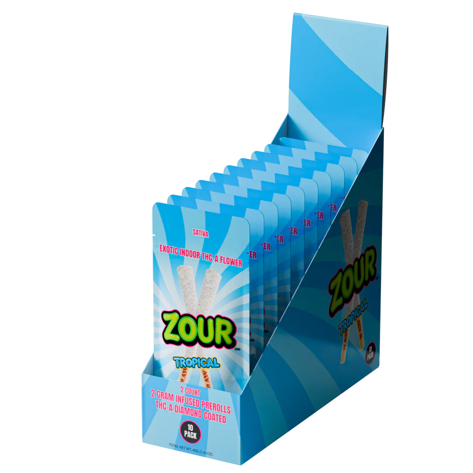 Zour Stash THC-A Diamond Coated Pre Roll 2g 2ct (SINGLE)