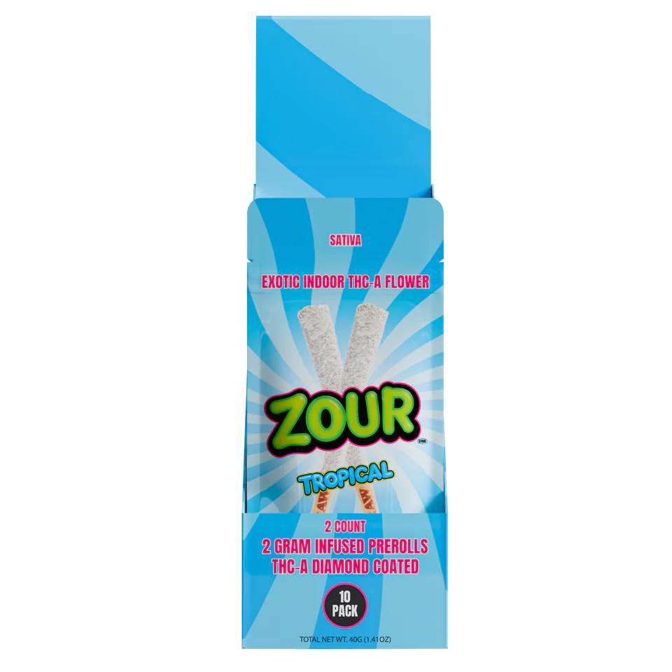 Zour Stash THC-A Diamond Coated Pre Roll 2g 2ct (SINGLE)