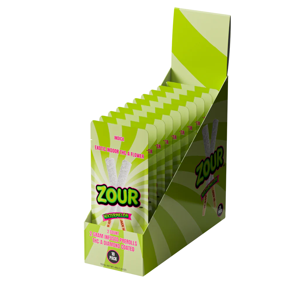 Zour Stash THC-A Diamond Coated Pre Roll 2g 2ct (SINGLE)